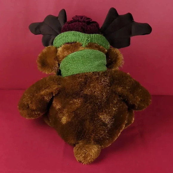 Vintage Holiday Plush Moose 1980s - Picture 5 of 8